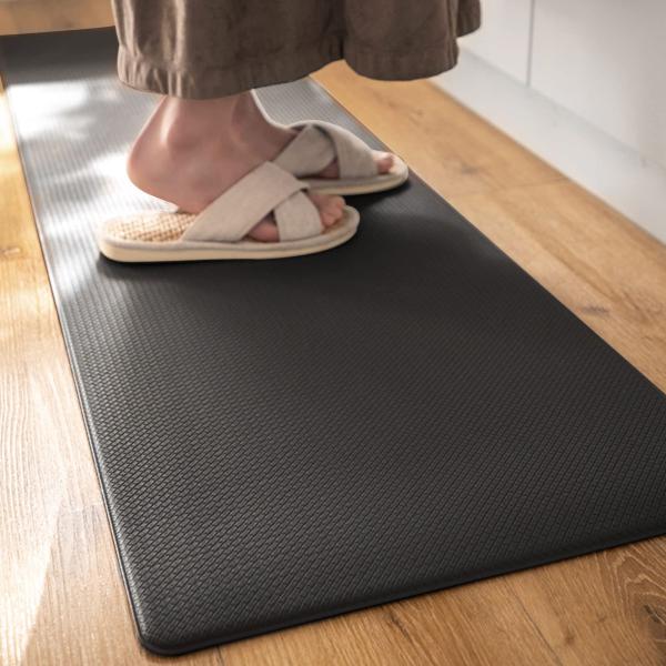 Gemarwel キッチンマット 拭ける 120cm 台所マット 10mm 分厚い 低反発 滑り止め...