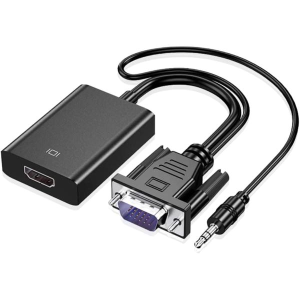Aolirot VGA to HDMI 変換ケーブル、金メッキ VGA入力→HDMI 出力 ビデオ変...