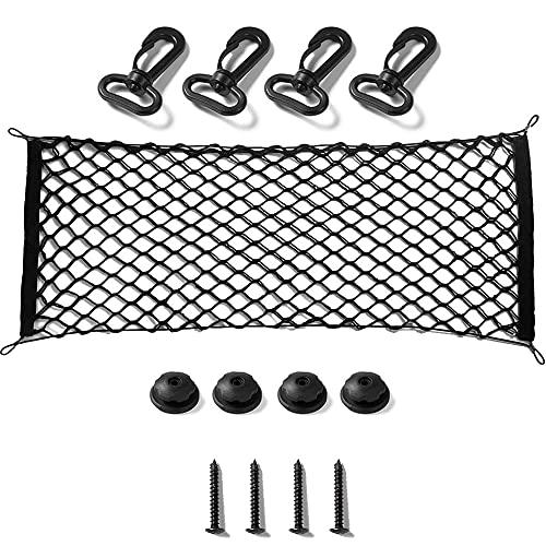 カーゴネット（幅さ40cm*長さ90cm/黒/二重層）ラゲッジネット 車収納ネット 天井ネット 荷台...