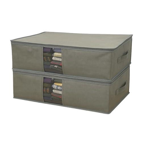 イニコライフ 羽毛 布団 収納袋 シングル - ダブル用 シンプル 収納ケース 綿麻素材の内側をコー...