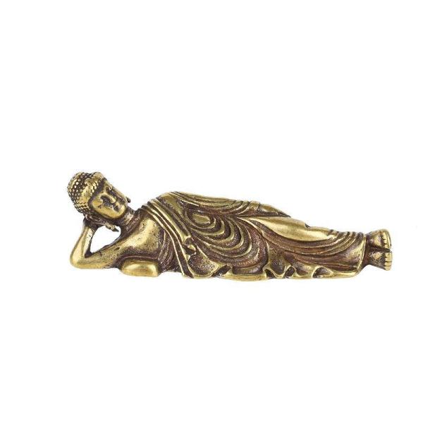 ミニ仏像【阿弥陀如来涅槃像】真鍮製 阿弥陀仏 涅槃像 阿弥陀様（総高18mm、幅45mm、奥行き10...