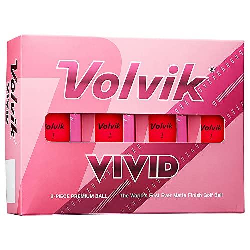 ボルビック(Volvik) ゴルフボール VIVID レディースデイ レッド 1ダース 12球