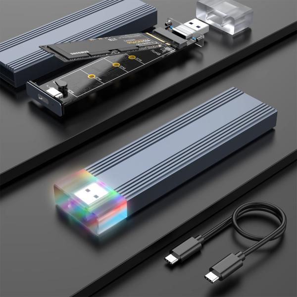 M.2 SSD SATA NVME 外付けケース 互換性NVMe（PCI-e）およびNGFF B +...