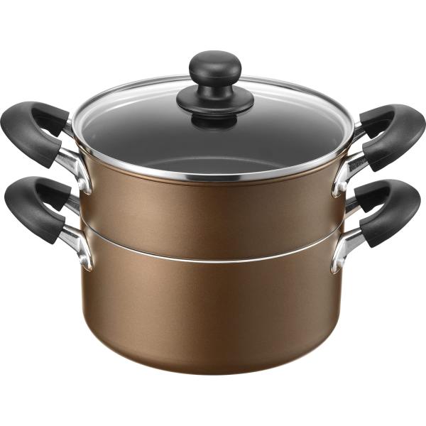 和平フレイズ 二段蒸し器 20cm 蒸し料理 シュウマイ 鍋としても使える 内面ふっ素 汚れにくい ...