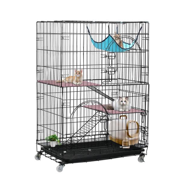 Shinyever 猫 ケージ 2段 大型 キャットケージ 長さ76cm*幅50cm*高さ110cm...