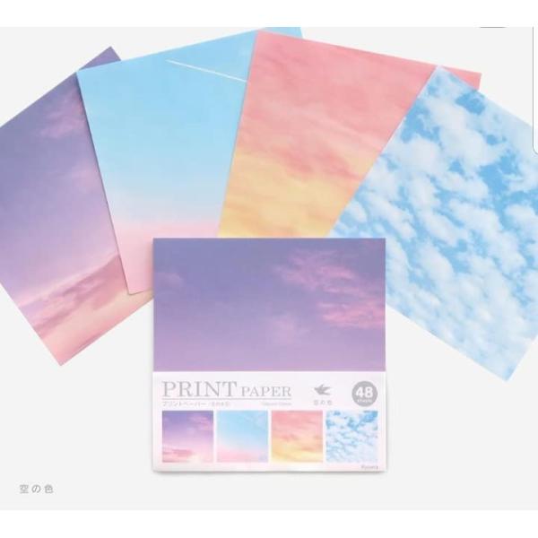協和紙工 プリントペーパー 空の色II 朝焼け 夕焼け 48枚入りkyowa 紙モノ