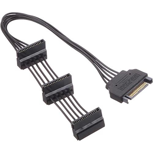 アイネックス(AINEX) AINEX SATA用電源3分岐ケーブル 下L型コネクタ 23cm S3...