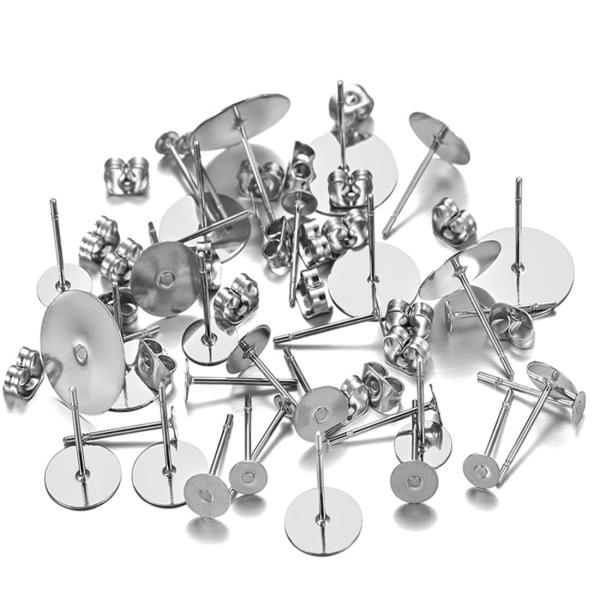 丸皿 ピアス パーツ サージカルステンレス 丸皿 平皿 3mm 4mm 5mm 6mm 8mm 10...