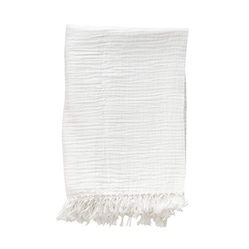タオルケット ガーゼケット 4重 インディアンコットン Mサイズ（ ホワイト ）b2c ガーゼタオル...