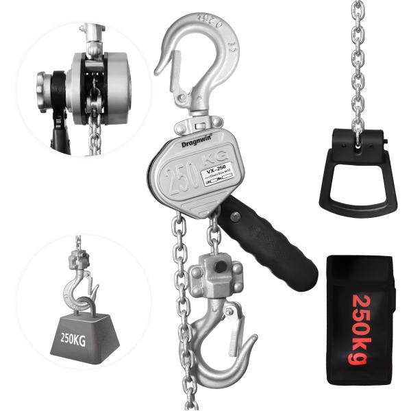 Dragnwin レバーホイスト レバーブロック チェーンブロック 250kg 1.5m レバーホイ...