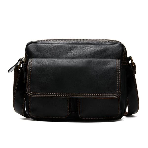 [NICE SELECTION] メンズ 本革 レザー ショルダーバッグ 斜め掛けバッグ メッセンジ...