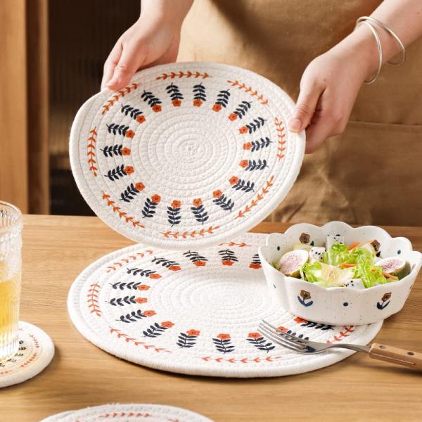 GreenGee 釜敷き なべしき 鍋敷き おしゃれ 耐熱 滑り止め 天然素材のリネンを使用 (コッ...