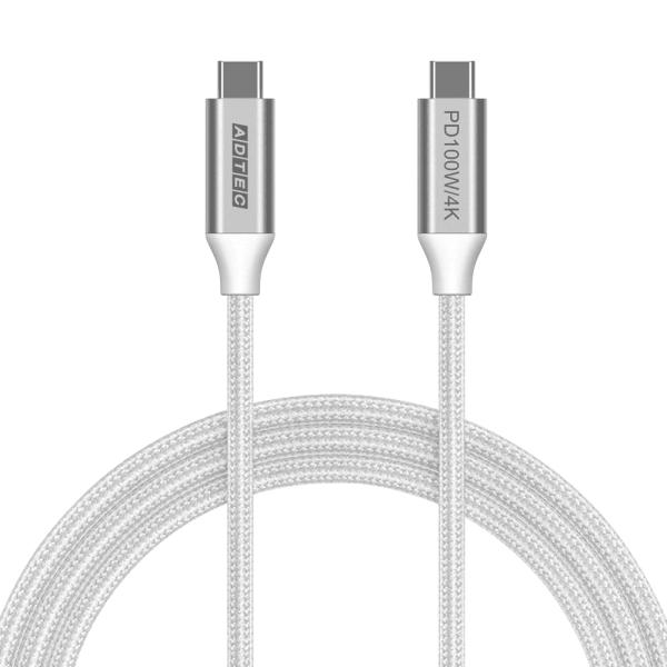 アドテック eMarker搭載 2ｍ Type-C PD充電対応 100W（20V/5A)対応 US...