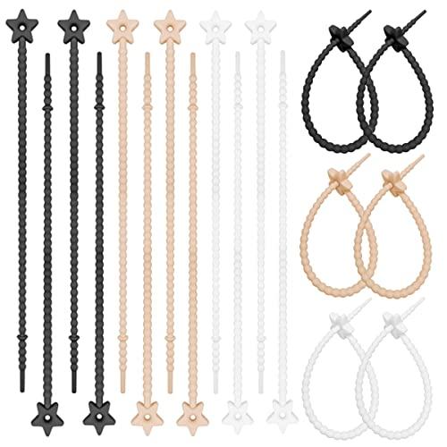 Kemxing 18本 シリコン ケーブルバンド、再利用 管理オーガナイザー 結束バンド 為に 机 ...