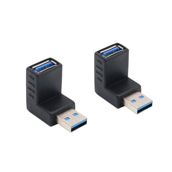Basicest USB 3.0 オス - メス アダプタ USB オス - メス Lベンド 直角 ...