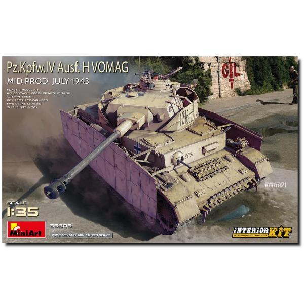 ミニアート 1/35 ドイツ軍 4号戦車 H型 Vomag社製 中期型 1943年7月 フルインテリ...