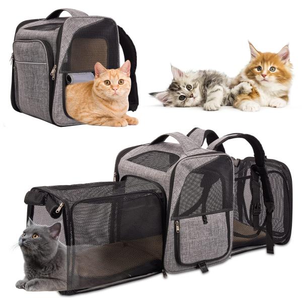 ペット キャリーリュック キャリーバッグ 犬 猫 ウサギリュック 拡張可能 2WAY バッグ ペット...