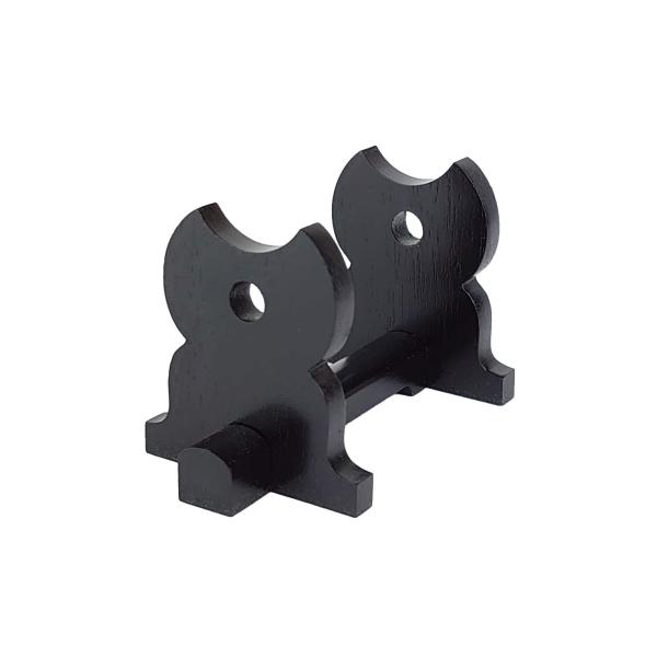 漆ぷろだくと りん棒台 リン棒 置台 無垢材 (黒檀こくたん)