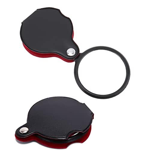 YFFSFDC ルーペ 拡大鏡 手持ちルーペ 6倍 ポケットルーペ 虫眼鏡 携帯便利 折り畳み式拡大...