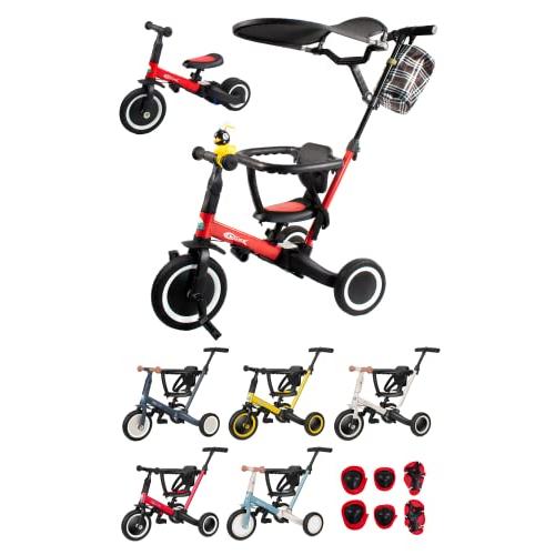 【AZU】 三輪車 【現役ママ推奨】 手押し棒付 日除け 変形可能 子ども キッズ 子供 幼児 1歳...