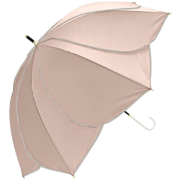 中谷-傘 中谷 晴雨兼用長傘 花びら傘 フレラUV モカ 無地 【912-033】 手開き式 50c...