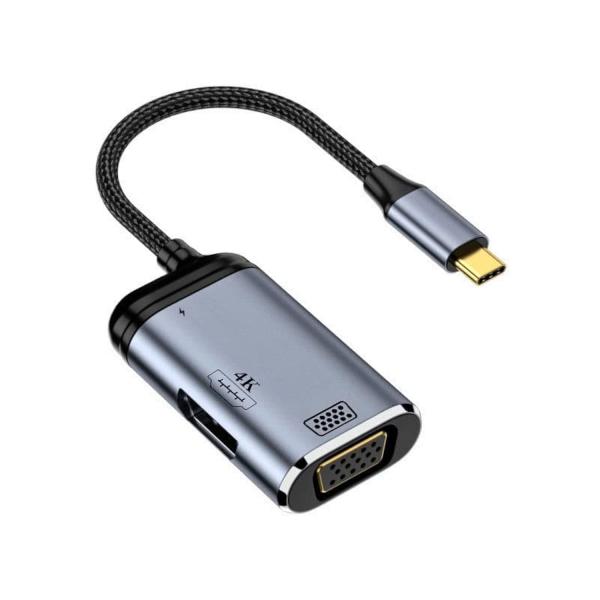 xiwai Type C USB 3.1 USB-C変換HDMI VGA変換器HDTVマルチポートデ...