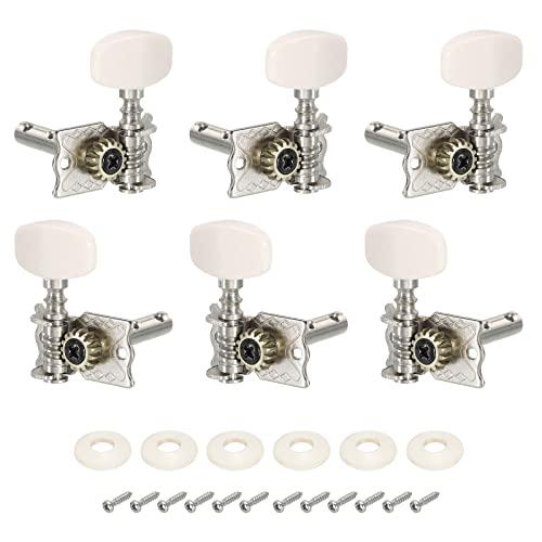 PATIKIL クラシックギター弦 チューニングペグ クロムメッキ マシンヘッド 調律キーチューナー...