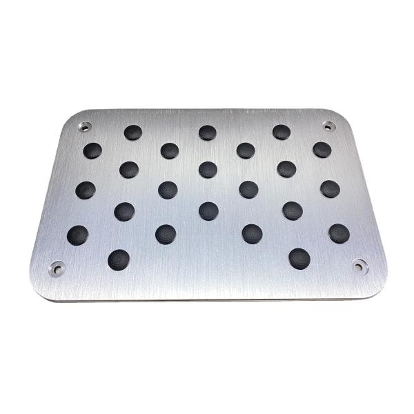 汎用 アルミ ヒールパッド プレート フロアマット用 滑り止め ラバー付