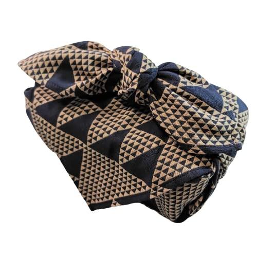 大判 風呂敷 西陣織 日本製 綿100％ 風通織 うろこ（鱗文様） (60cm, 紺（navy）)