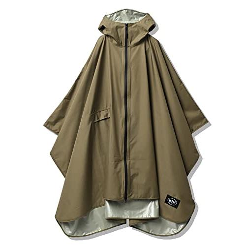 [KIU] ポンチョ Kiu RAIN Poncho-Daily 08.カーキ FREE