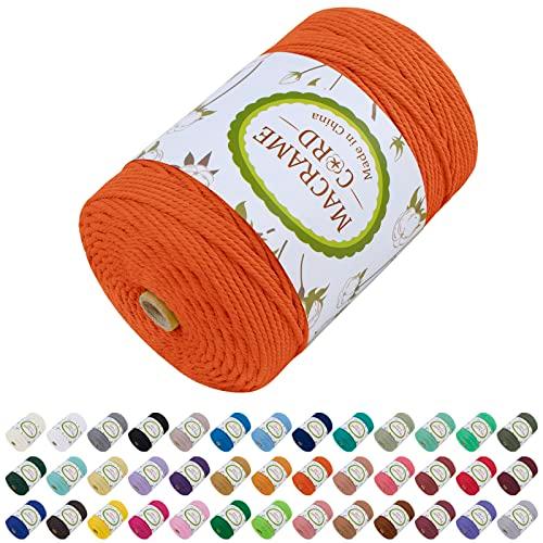 LEREATI マクラメロープ 3mm x 300m, マクラメ 糸 コットンロープ マクラメ 紐 ...