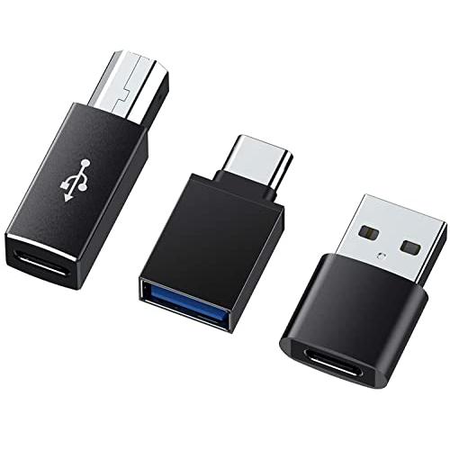 USB変換コネクタ Bタイププラグ - Cタイプソケット オーディオファン USB Bタイプ用変換ア...