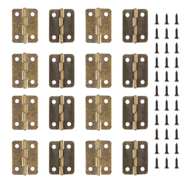 ミニバットヒンジ 平蝶番 ヒンジ 丁番 ボックスヒンジ アンティーク鉄 ジュエリーケース木箱用の小さ...