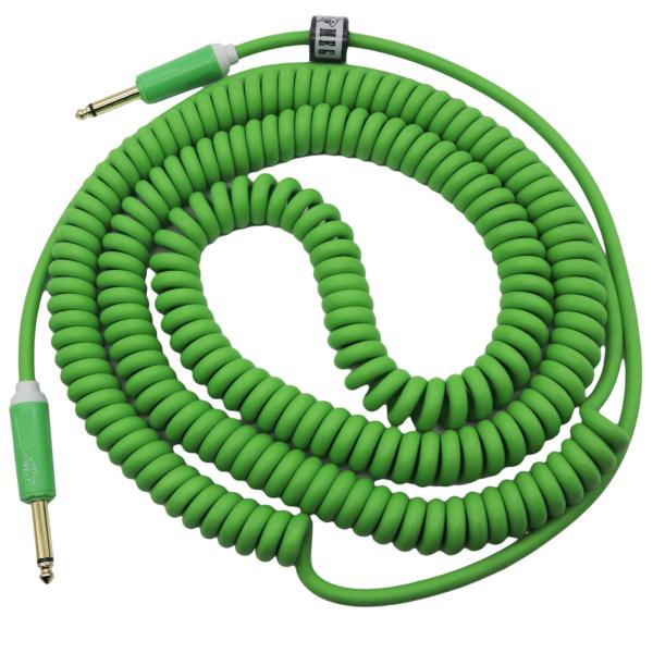 Aestivateギター コイルケーブル ベースシールド カールコード 6.35mmステレオプラグ ...