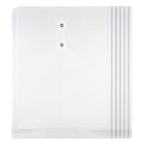 MOMI クリアファイル a4 収納ホルダー クリアケース 封筒型ファイル 6枚 大容量 クリア マ...