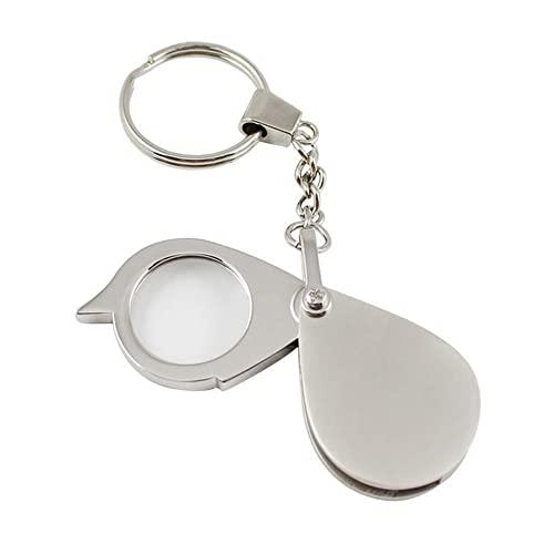 携帯用ルーペ 拡大倍率10倍 レンズ径22mm 折りたたみ式 金属 虫眼鏡 拡大鏡 ルーペ 手持ち ...