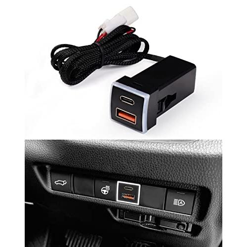 Jiooy トヨタ usbポート qc3.0+pd type-c ノア・ヴォクシー90系 ライズ R...