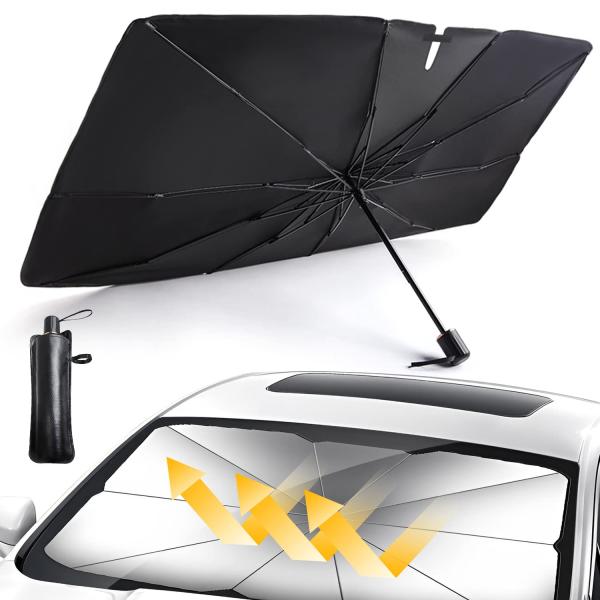 車サンシェード 傘型 TOWOOZ 車用パラソル フロントガラス用 サンシェード 傘 日除け 10本...