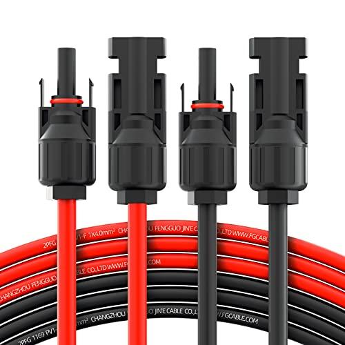 BougeRV ソーラーケーブル延長用ケーブル 12AWG 10m 両端加工 MC4型コネクター付 ...