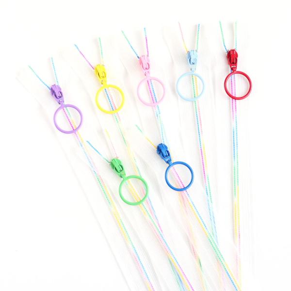 YKK Y.K.K スケルトンファスナー 25cm レインボー 7本 SKF25-7MIX