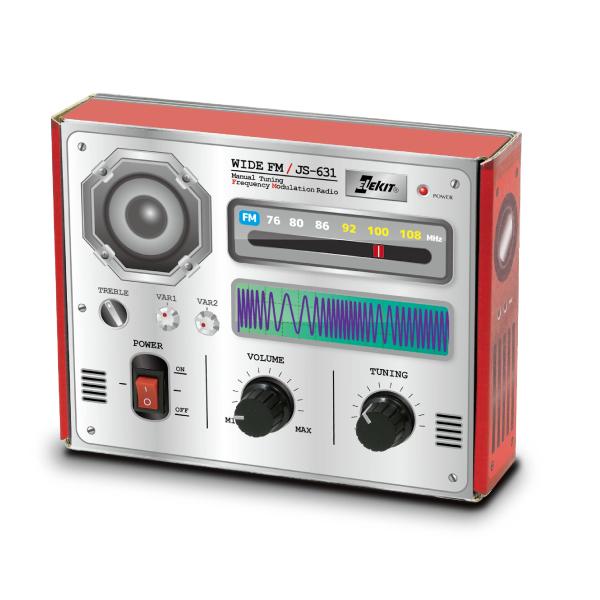 ELEKIT(エレキット) ワイドFMはこらじ はんだ付け不要のラジオ組立キット JS-631
