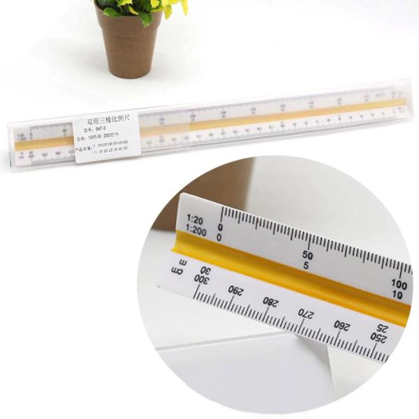 Forahome 三角スケール 30cm アップグレード版 12種類縮尺度 使いやすい プラスチック...