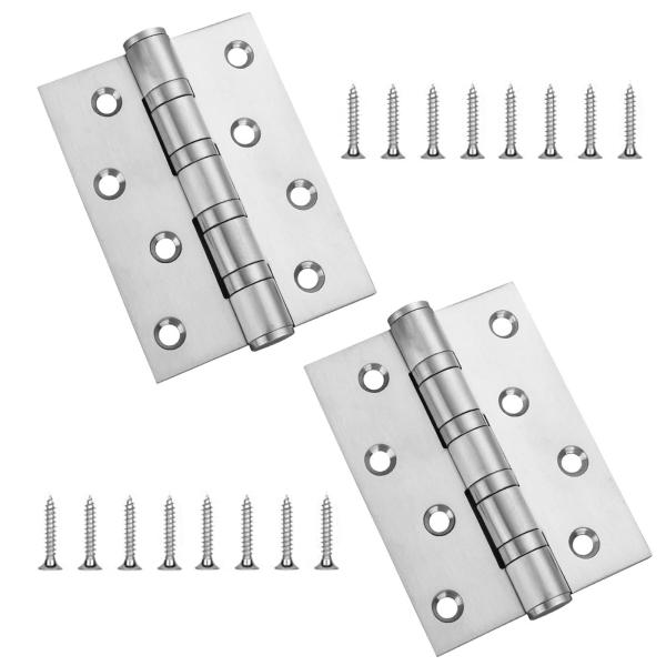 平蝶番 ドアヒンジ ドア用金物 蝶番 長い100mm 幅75mm 4インチ ステンレス製 折り畳みヒ...