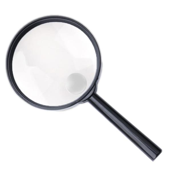 手持ちルーペ 拡大鏡 読書ルーペ アクリル樹脂レンズ 軽量 2.5倍/8倍