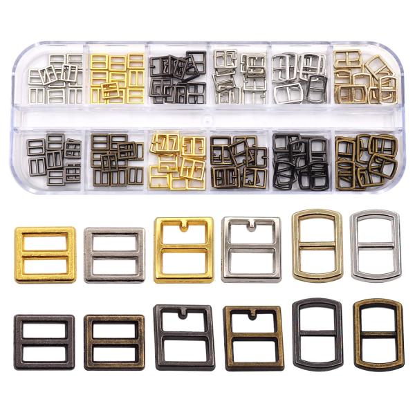 sempiterno 120個 3種類 ミニ コキカン 日の字型 ミニチュア バックル 角カン コキ...
