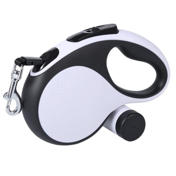 犬用リード 巻き取り式 自動巻き取り 伸縮リード 1個 (ホワイト)