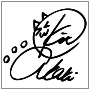 鬼頭明里 サイン【S】黒