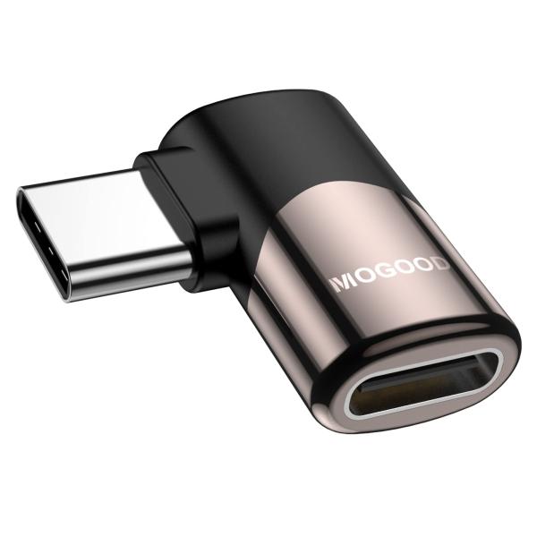 MOGOOD Type-C 左右 90°L 型変換アダプタ 1 個入り USB C オス メス 40...