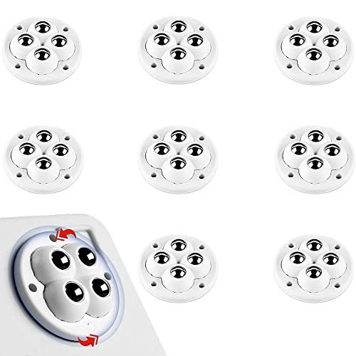 キャスター 粘着テープ式 キャスター 貼るだけ 8枚入り 耐荷重約20kg 家具/収納ケース/ゴミ箱...