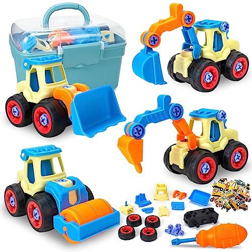 Tcvents 建設車両 大工さんごっこ 組み立ておもちゃ 砂遊び 作業車両 工事車両 働く車 工事...